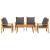 Set mobilier de grădină cu perne, 5 buc., lemn masiv acacia GartenMobel Dekor