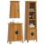 Set mobilier de baie, 3 piese, lemn masiv de pin GartenMobel Dekor