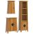 Set mobilier de baie, 3 piese, lemn masiv de pin GartenMobel Dekor