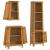 Set mobilier de baie, 3 piese, lemn masiv de pin GartenMobel Dekor