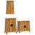 Set mobilier de baie, 3 piese, lemn masiv de pin GartenMobel Dekor