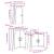 Set mobilier de baie, 3 piese, lemn masiv de pin GartenMobel Dekor