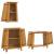 Set mobilier de baie, 3 piese, lemn masiv de pin GartenMobel Dekor