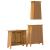 Set mobilier de baie, 3 piese, lemn masiv de pin GartenMobel Dekor
