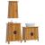 Set mobilier de baie, 3 piese, lemn masiv de pin GartenMobel Dekor