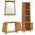 Set mobilier de baie, 3 piese, lemn masiv de pin GartenMobel Dekor