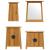 Set mobilier de baie, 4 piese, lemn masiv de pin GartenMobel Dekor