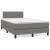 Pat box spring cu saltea, gri închis, 120x190 cm, textil GartenMobel Dekor