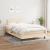 Pat continental cu saltea, crem, 120x190 cm, textil GartenMobel Dekor
