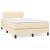 Pat continental cu saltea, crem, 120x190 cm, textil GartenMobel Dekor
