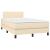 Pat continental cu saltea, crem, 120x190 cm, textil GartenMobel Dekor