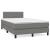 Pat box spring cu saltea, gri închis, 120x190 cm, textil GartenMobel Dekor