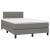Pat box spring cu saltea, gri închis, 120x190 cm, textil GartenMobel Dekor