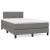 Pat box spring cu saltea, gri închis, 120x190 cm, textil GartenMobel Dekor