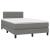 Pat box spring cu saltea, gri închis, 120x190 cm, textil GartenMobel Dekor