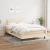 Pat continental cu saltea, crem, 120x190 cm, textil GartenMobel Dekor