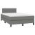 Pat box spring cu saltea, gri închis, 120x190 cm, textil GartenMobel Dekor