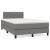 Pat box spring cu saltea, gri închis, 120x190 cm, textil GartenMobel Dekor