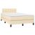 Pat continental cu saltea, crem, 120x190 cm, textil GartenMobel Dekor