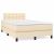 Pat continental cu saltea, crem, 120x190 cm, textil GartenMobel Dekor
