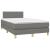 Pat box spring cu saltea, gri închis, 120x190 cm, textil GartenMobel Dekor
