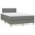 Pat box spring cu saltea, gri închis, 120x190 cm, textil GartenMobel Dekor