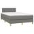 Pat box spring cu saltea, gri închis, 120x190 cm, textil GartenMobel Dekor
