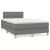 Pat box spring cu saltea, gri închis, 120x190 cm, textil GartenMobel Dekor