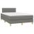 Pat box spring cu saltea, gri închis, 120x190 cm, textil GartenMobel Dekor