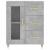 Servantă, gri beton, 69,5x34x90 cm, lemn compozit GartenMobel Dekor