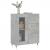Servantă, gri beton, 69,5x34x90 cm, lemn compozit GartenMobel Dekor