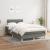 Pat box spring cu saltea, gri închis, 120x190 cm, textil GartenMobel Dekor