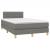 Pat box spring cu saltea, gri închis, 120x190 cm, textil GartenMobel Dekor