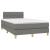 Pat box spring cu saltea, gri închis, 120x190 cm, textil GartenMobel Dekor