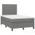 Pat box spring cu saltea, gri închis, 120x190 cm, textil GartenMobel Dekor