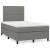 Pat box spring cu saltea, gri închis, 120x190 cm, textil GartenMobel Dekor