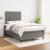 Pat box spring cu saltea, gri închis, 120x190 cm, textil GartenMobel Dekor