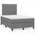 Pat box spring cu saltea, gri închis, 120x190 cm, textil GartenMobel Dekor