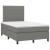 Pat box spring cu saltea, gri închis, 120x190 cm, textil GartenMobel Dekor