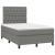Pat box spring cu saltea, gri închis, 120x190 cm, textil GartenMobel Dekor