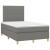 Pat box spring cu saltea, gri închis, 120x190 cm, textil GartenMobel Dekor