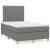 Pat box spring cu saltea, gri închis, 120x190 cm, textil GartenMobel Dekor