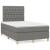 Pat box spring cu saltea, gri închis, 120x190 cm, textil GartenMobel Dekor