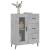 Servantă, gri beton, 69,5x34x90 cm, lemn compozit GartenMobel Dekor