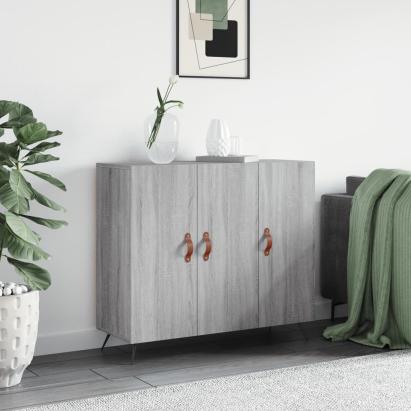 Servantă, gri sonoma, 90x34x80 cm, lemn compozit GartenMobel Dekor