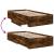 Cadru de pat cu sertare stejar fumuriu 90x190 cm lemn prelucrat GartenMobel Dekor