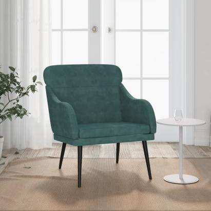 Fotoliu, verde închis, 63x76x80 cm, catifea GartenMobel Dekor