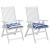 Perne de scaun, 2 buc., albastru&alb, 50x50x7 cm, textil oxford GartenMobel Dekor
