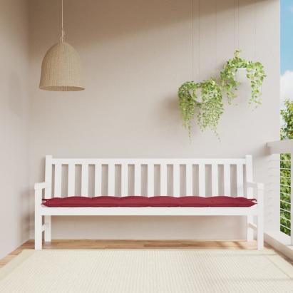 Pernă bancă de grădină, roșu vin, 200x50x7 cm, textil oxford GartenMobel Dekor