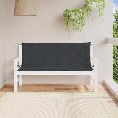 Perne bancă de grădină 2buc.,negru, 150x50x7cm, țesătură oxford GartenMobel Dekor